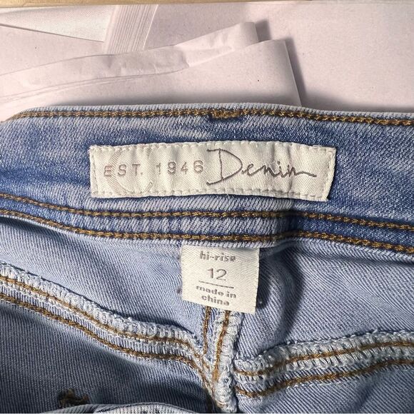 EST 1946 Women's Light Blue wide leg Jeans hi rise size 12 stretch super soft! - Picture 5 of 6